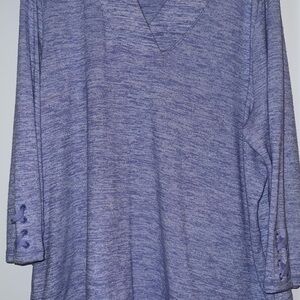 Talbots Heathered Lavender Long Sleeve Top